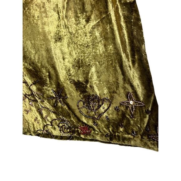 Vintage Bridgewater Studio‎ Purple Green Velvet Maxi Dress beading Size 18W - Picture 9 of 10